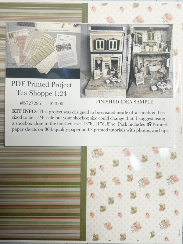 Printed Project Pack & PDF Tuts for 1:24 Tea Shoppe