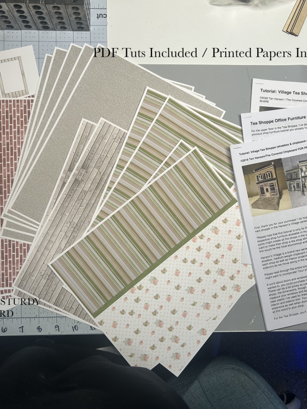 PDF Printable Tea Shoppe Shoebox Project 1:24 Scale